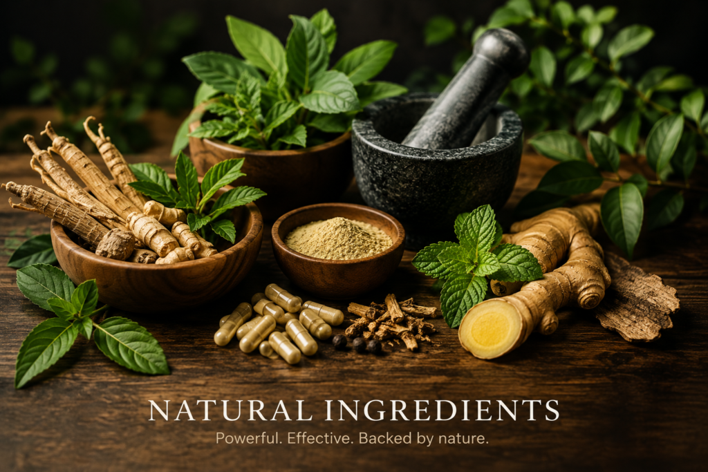 Natural supplements and herbs for men's health, sexual health and overall wellness